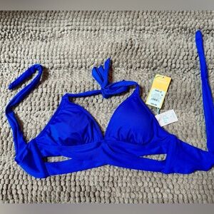 Kona Sol Royal blue tie bikini swim top Size xtra small